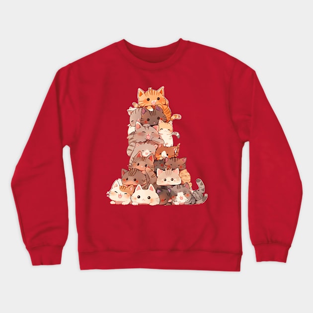 Cat Pile Crewneck Sweatshirt by Pawsitivity Park